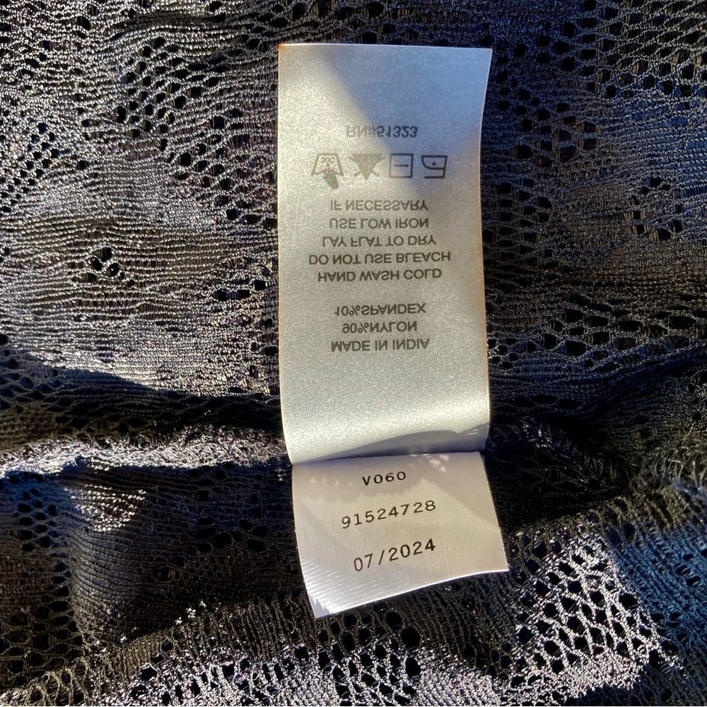 Vince Camuto Black Lace Maxi Dress Elegant Evening Wedding Guest Formal SZ:L NWT - Picture 14 of 14